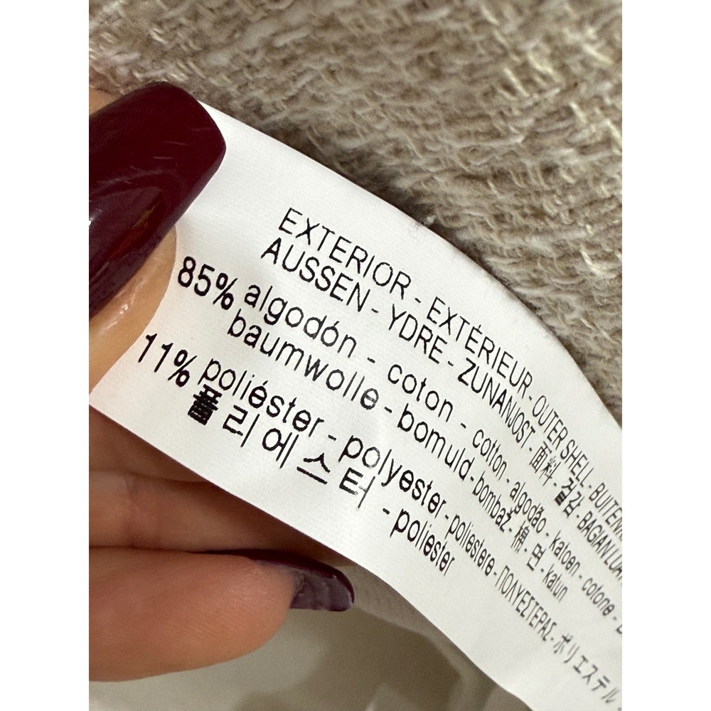 Zara Basic Collection Beige Textured Collarless D… - image 11